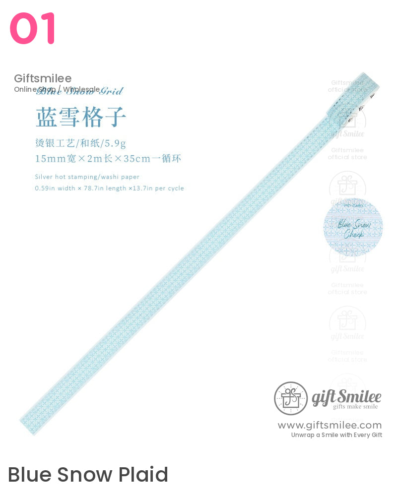 Foiled Mosaic Pattern Pastel Tile Motifs Washi Tape | KS-RT-1756