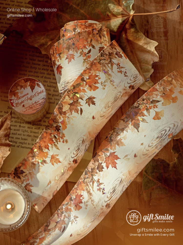 Holographic Floral Watercolor Seasonal Gradient Decorative Washi Tape | KS-RT-1760