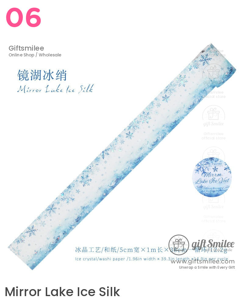 Holographic Floral Watercolor Seasonal Gradient Decorative Washi Tape | KS-RT-1760