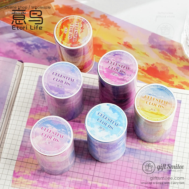 Gradient Sky Clouds 6 Color Pet Tape | KS-RT-1761