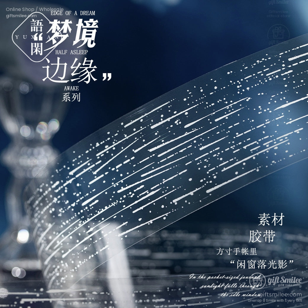 Pet Transparent With White Ink Patterns Decorative Tape | KS-RT-1762