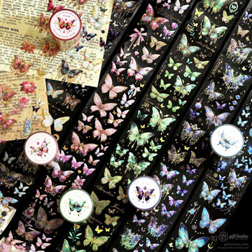 Holographic Gold-Foil Die-Cut Pet Butterfly Die-Cut Tape | KS-RT-1764