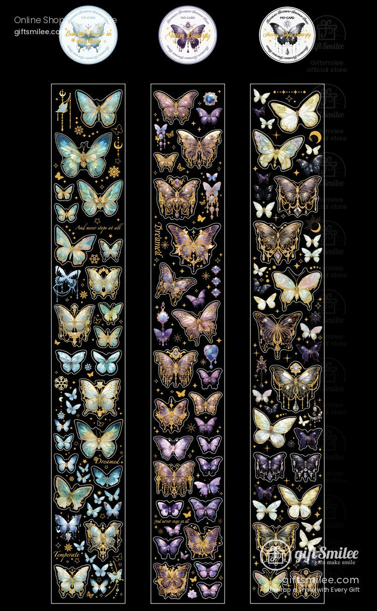 Holographic Gold-Foil Die-Cut Pet Butterfly Die-Cut Tape | KS-RT-1764