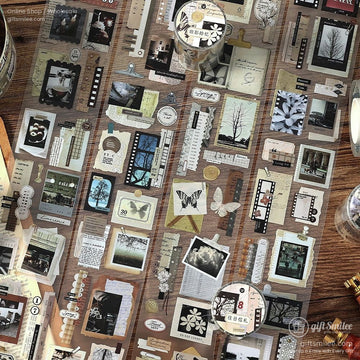 Matte Pet Transparent Vintage Collage Pet Tape | KS-RT-1765