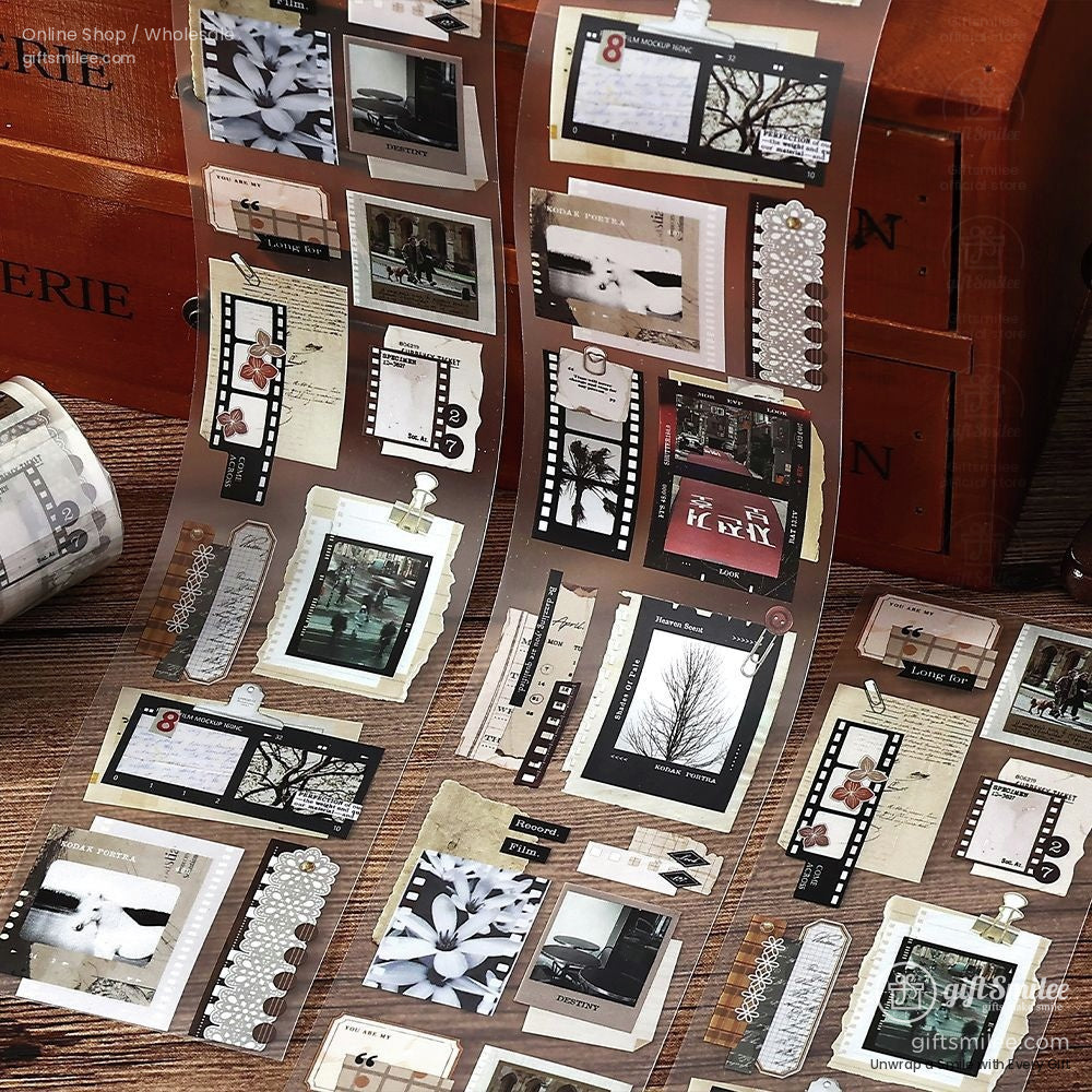 Matte Pet Transparent Vintage Collage Pet Tape | KS-RT-1765
