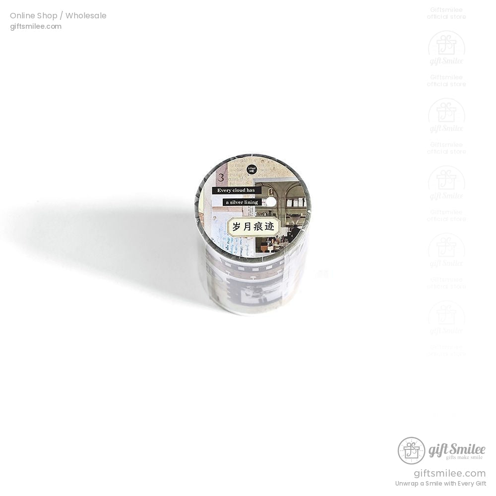 Matte Pet Transparent Vintage Collage Pet Tape | KS-RT-1765