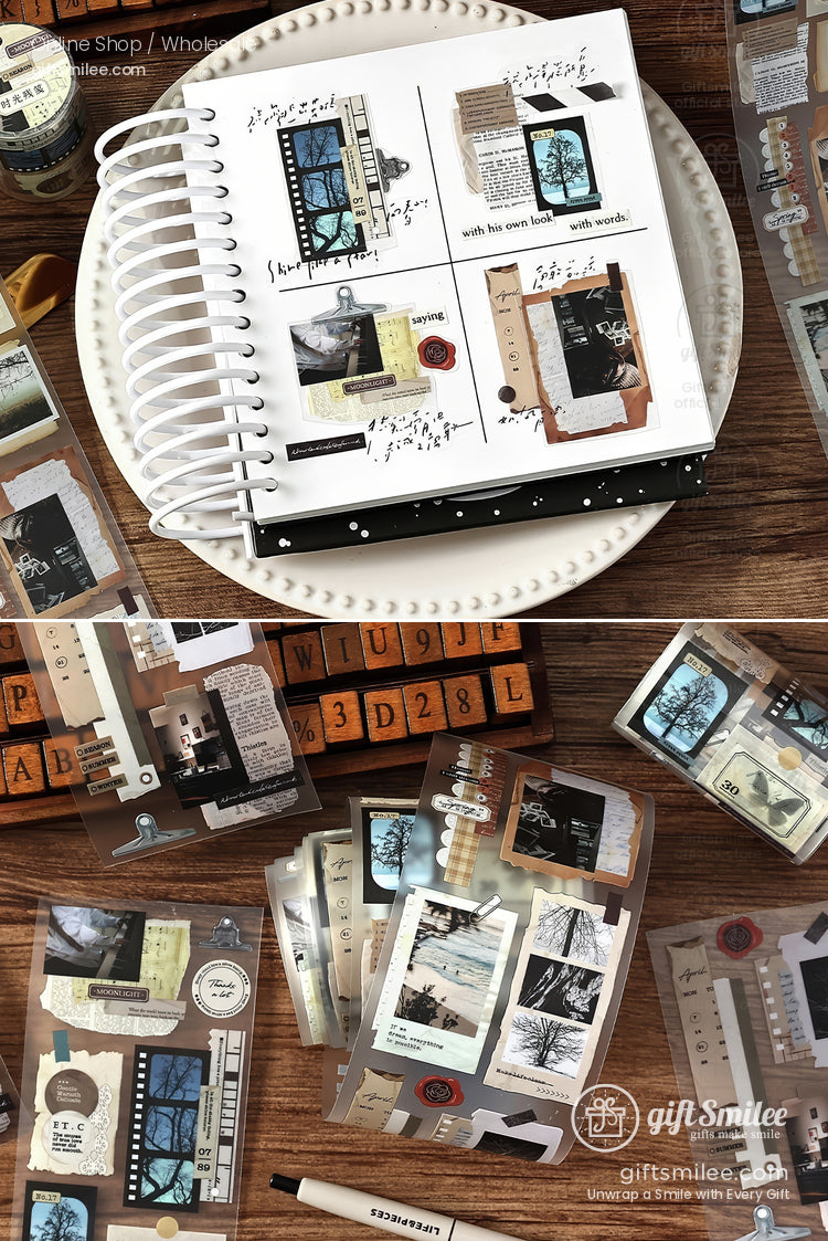 Matte Pet Transparent Vintage Collage Pet Tape | KS-RT-1765