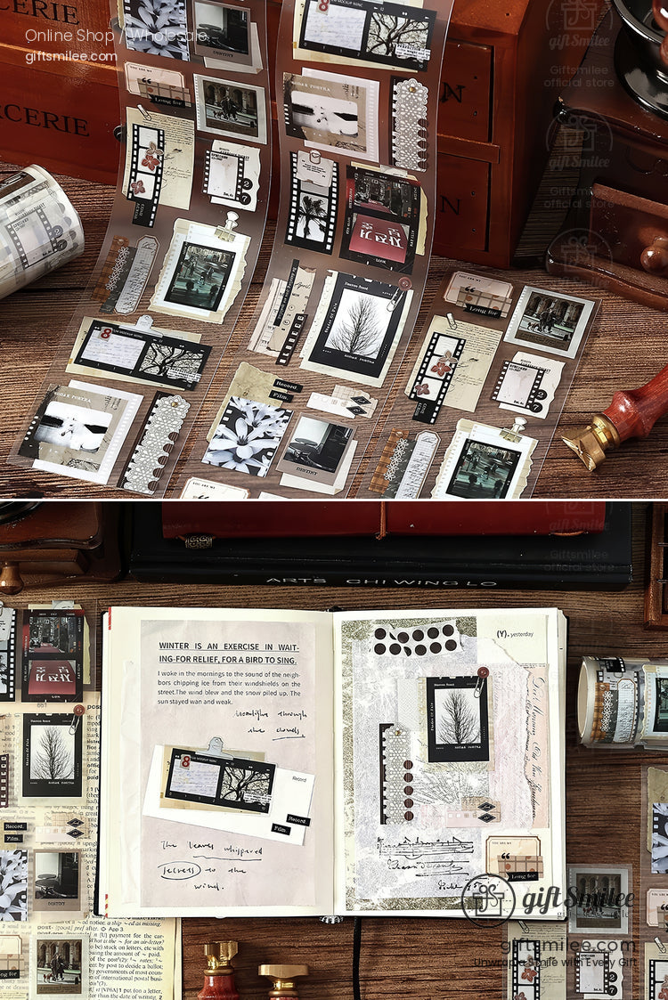 Matte Pet Transparent Vintage Collage Pet Tape | KS-RT-1765