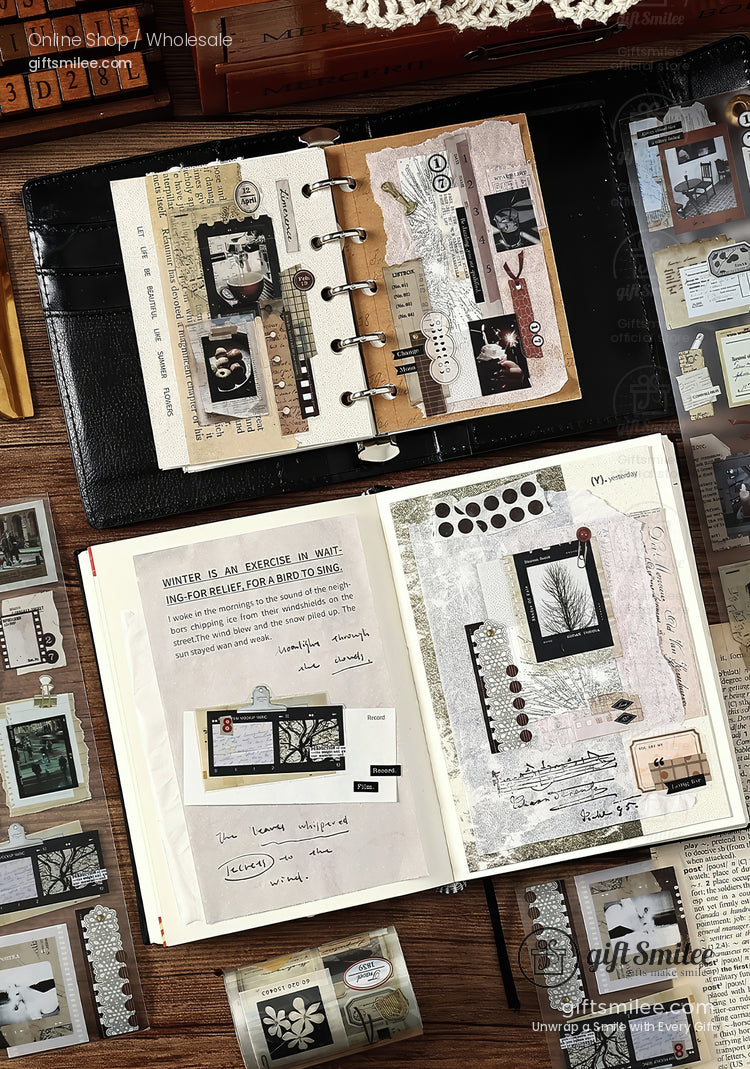 Matte Pet Transparent Vintage Collage Pet Tape | KS-RT-1765