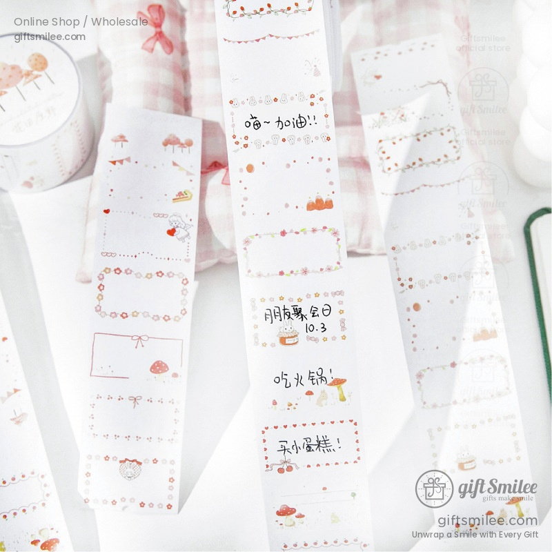 Decorative white paper rolls with colorful illustrated todo lists cute designs and motivational text perfect for journaling
