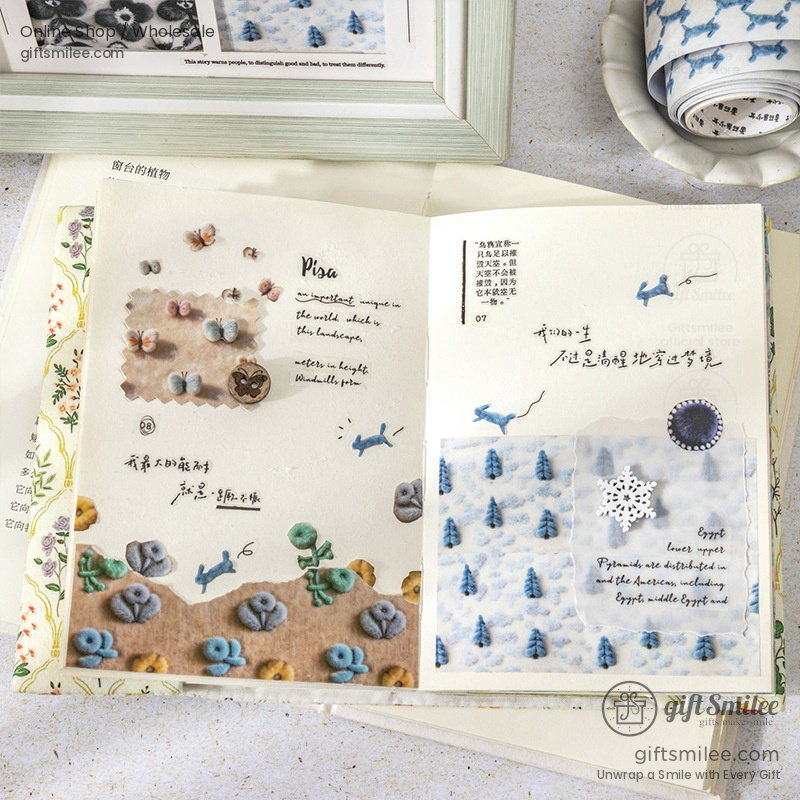 30mm Wide Yarn-Texture Print Decorative Tape | KS-RT-1783