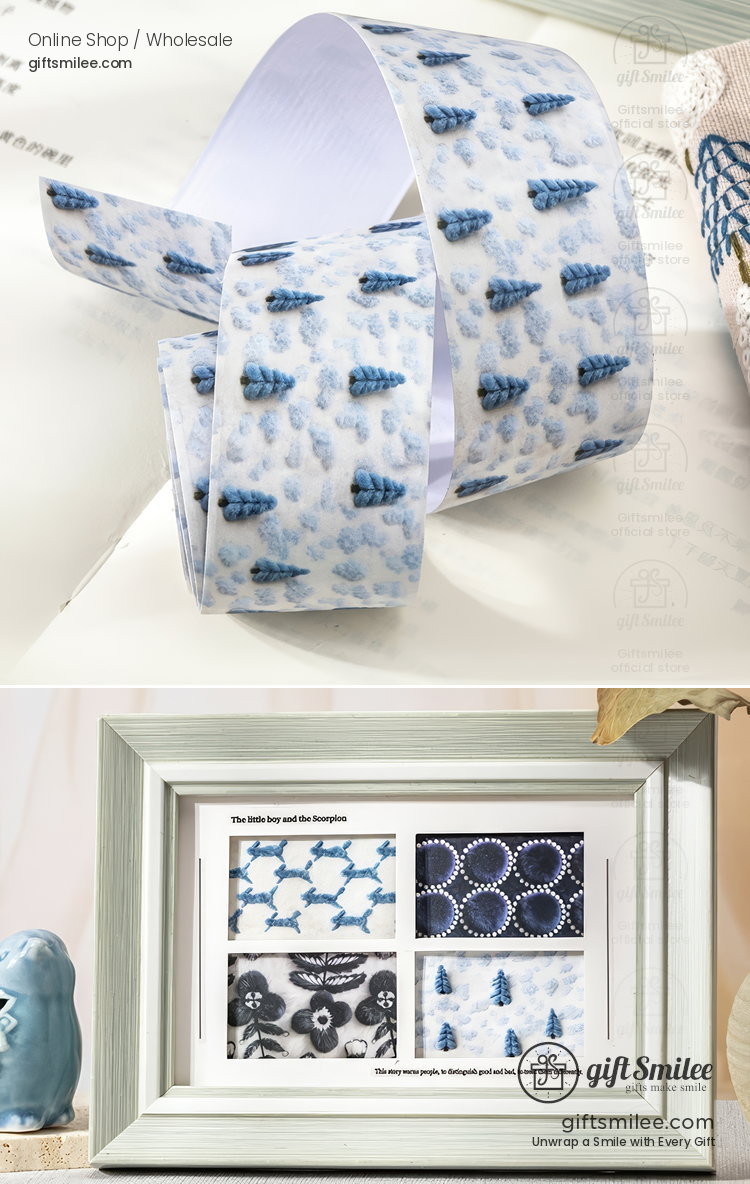 30mm Wide Yarn-Texture Print Decorative Tape | KS-RT-1783