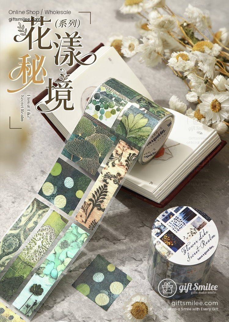 Transparent Pre‑Cut Mosaic Patterns Decorative Sticker Tape | KS-RT-1785