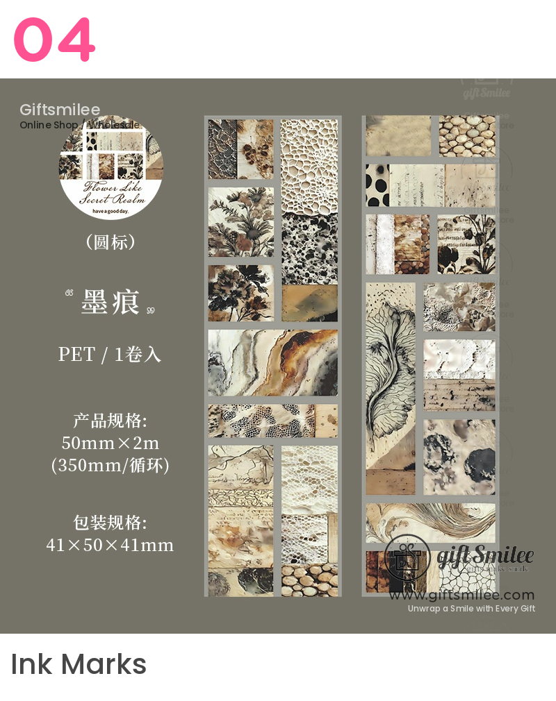 Transparent Pre‑Cut Mosaic Patterns Decorative Sticker Tape | KS-RT-1785