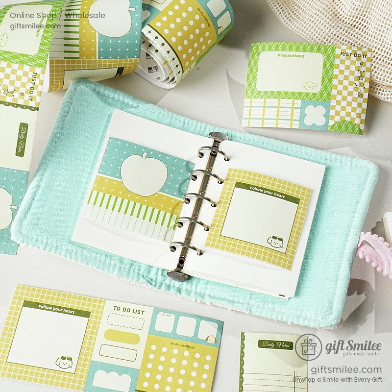 Writable Paper Adhesive Perforated Memo Blocks Writable Washi Tape Stickers | KS-RT-1787