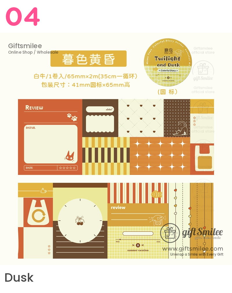 Writable Paper Adhesive Perforated Memo Blocks Writable Washi Tape Stickers | KS-RT-1787