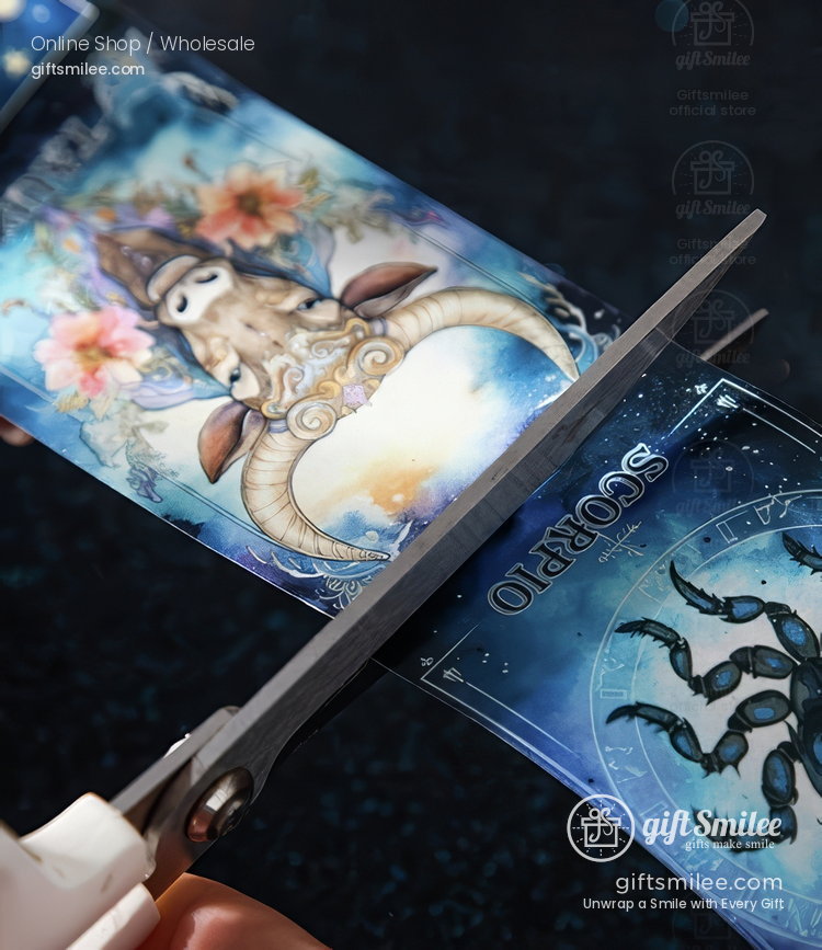 Vintage Zodiac Illustrations 5Cm Wide Die‑Cut Panels Decorative Washi Tape | KS-RT-1788