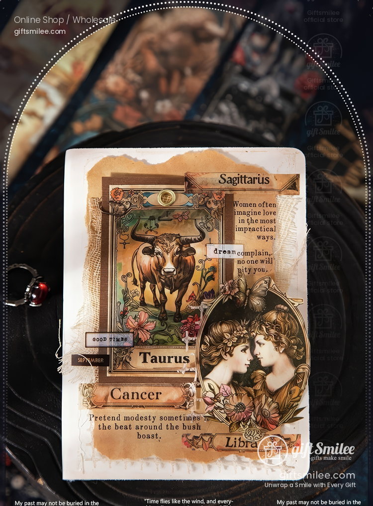 Vintage Zodiac Illustrations 5Cm Wide Die‑Cut Panels Decorative Washi Tape | KS-RT-1788