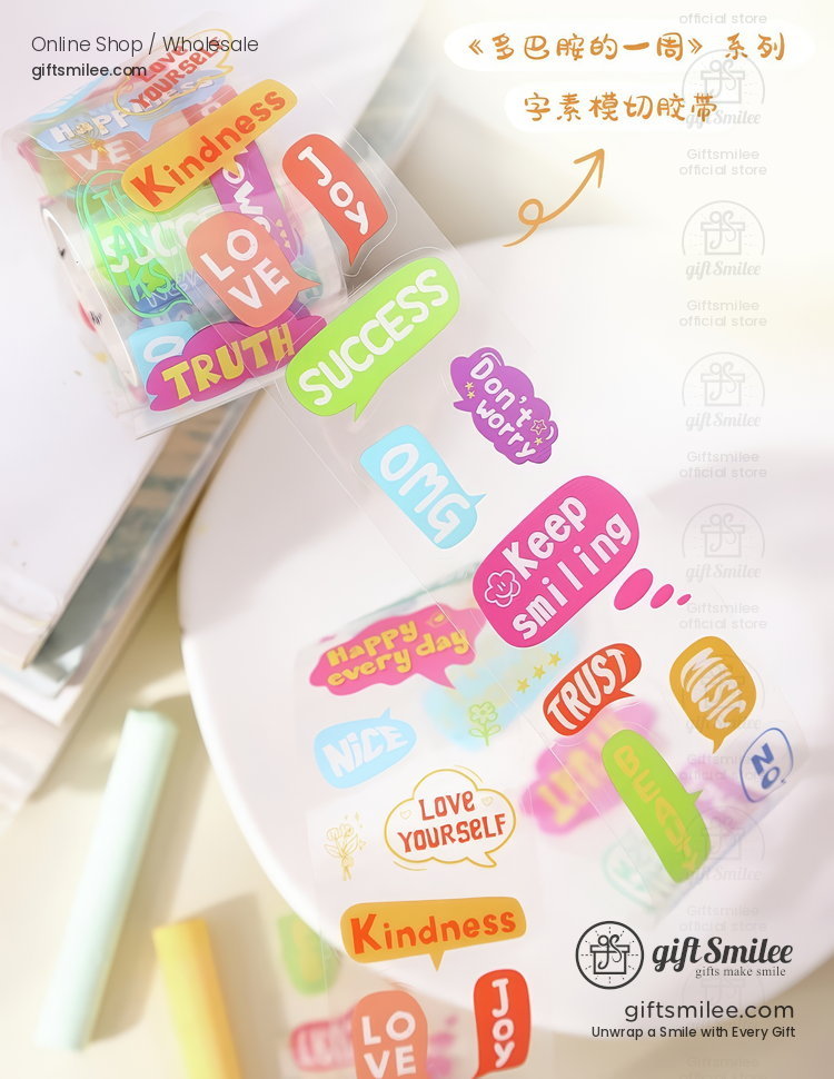 A Week Of Dopamine Decorative Sticker Tape | KS-RT-1794