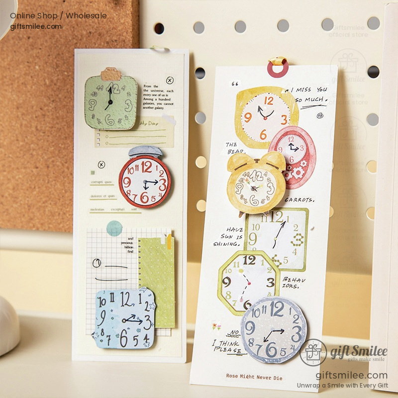 Die-Cut Watercolor Clock Pattern Decorative Tape | KS-RT-1802