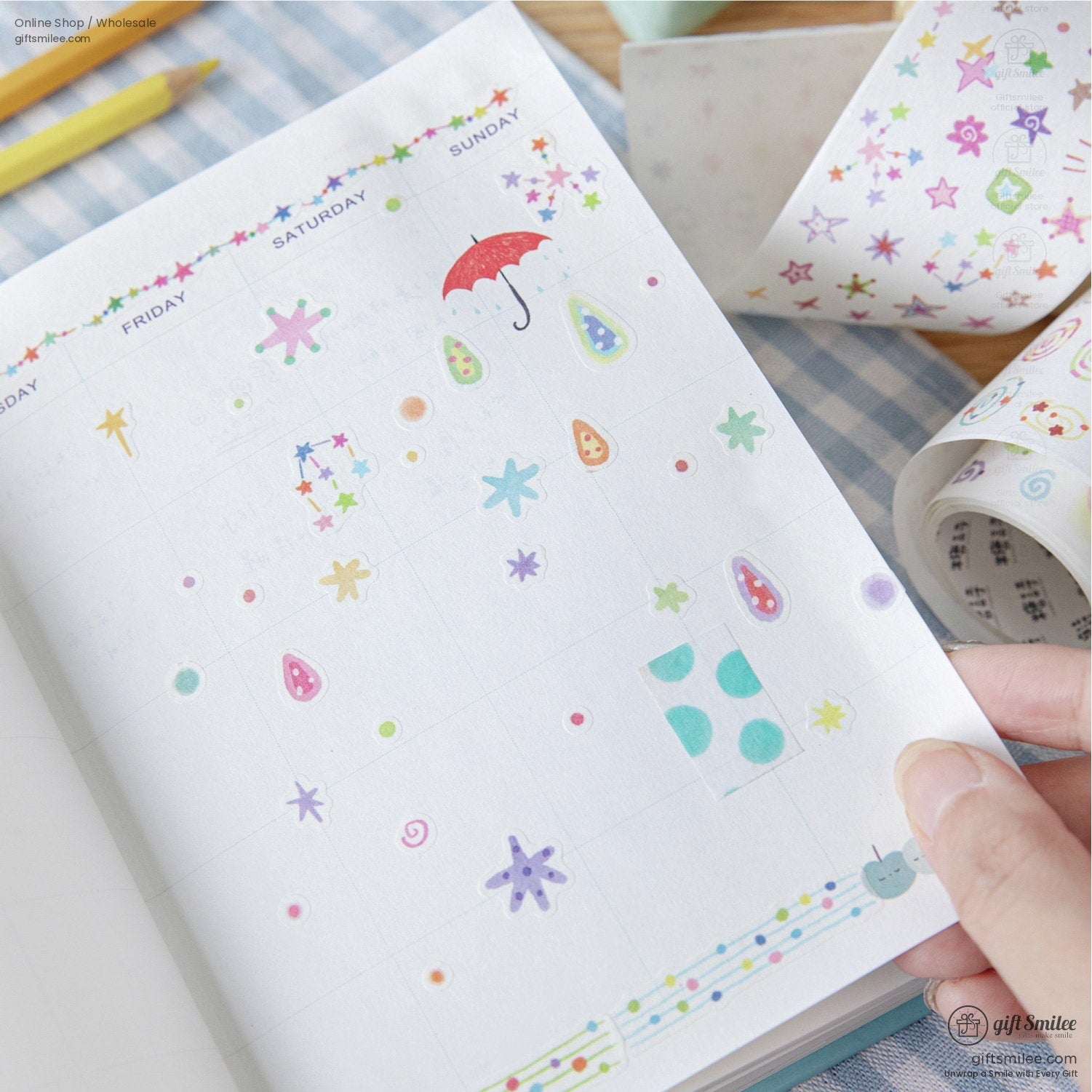 Translucent Die-Cut Candy Motifs Decorative Tape | KS-RT-1803