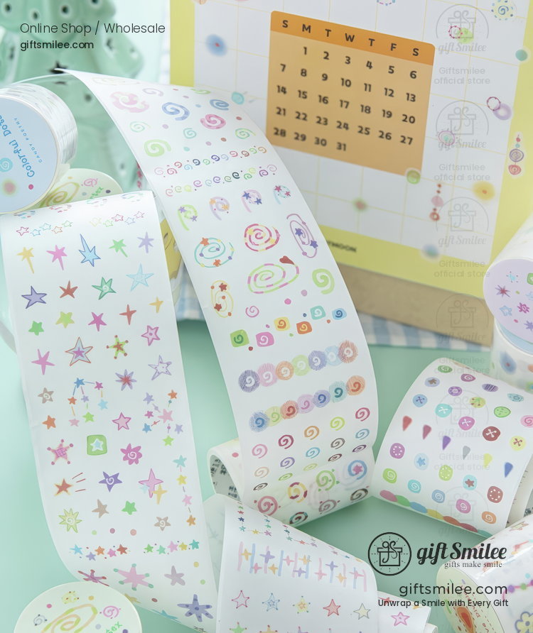 Translucent Die-Cut Candy Motifs Decorative Tape | KS-RT-1803