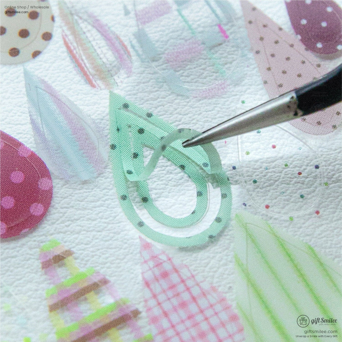 Pet Silver Foil Die-Cut Raindrops Decorative Tape | KS-RT-1805