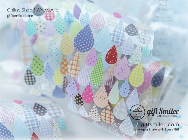 Pet Silver Foil Die-Cut Raindrops Decorative Tape | KS-RT-1805