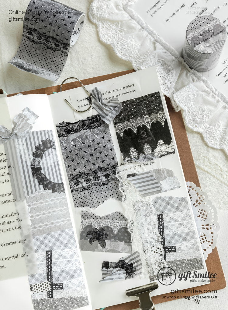 Vintage Lace Patchwork Translucent Wide Washi Tape | KS-RT-1809