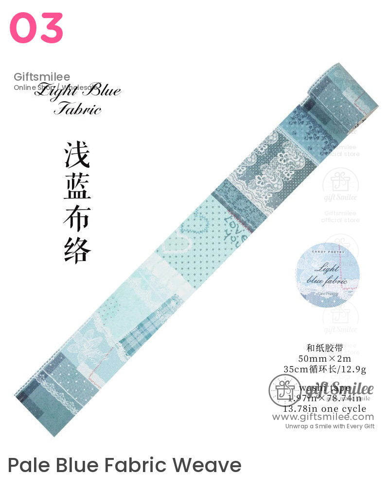 Vintage Lace Patchwork Translucent Wide Washi Tape | KS-RT-1809