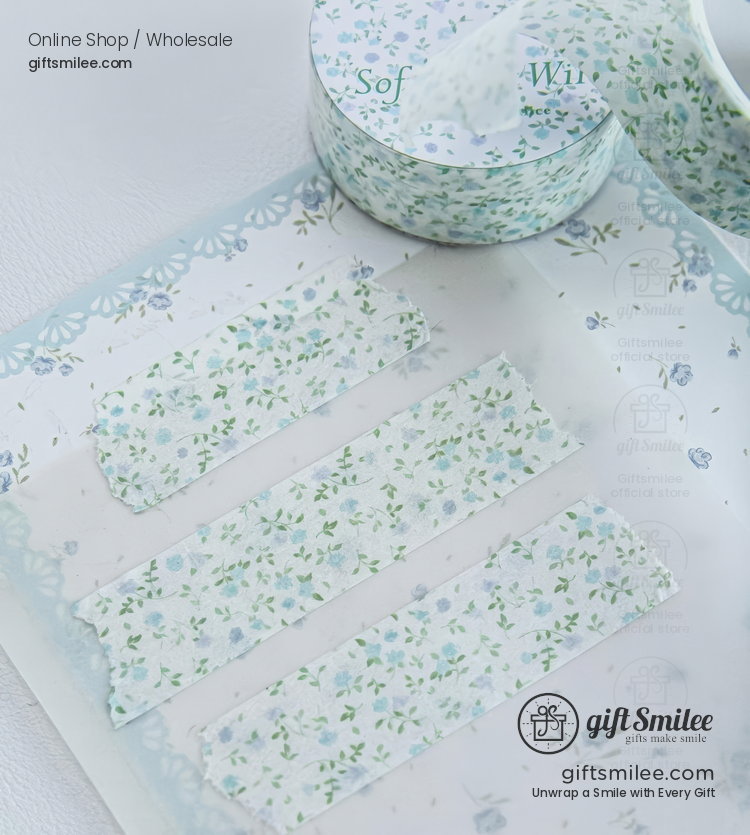 Wide Washi Floral Pastel Series Washi Tape | KS-RT-1810