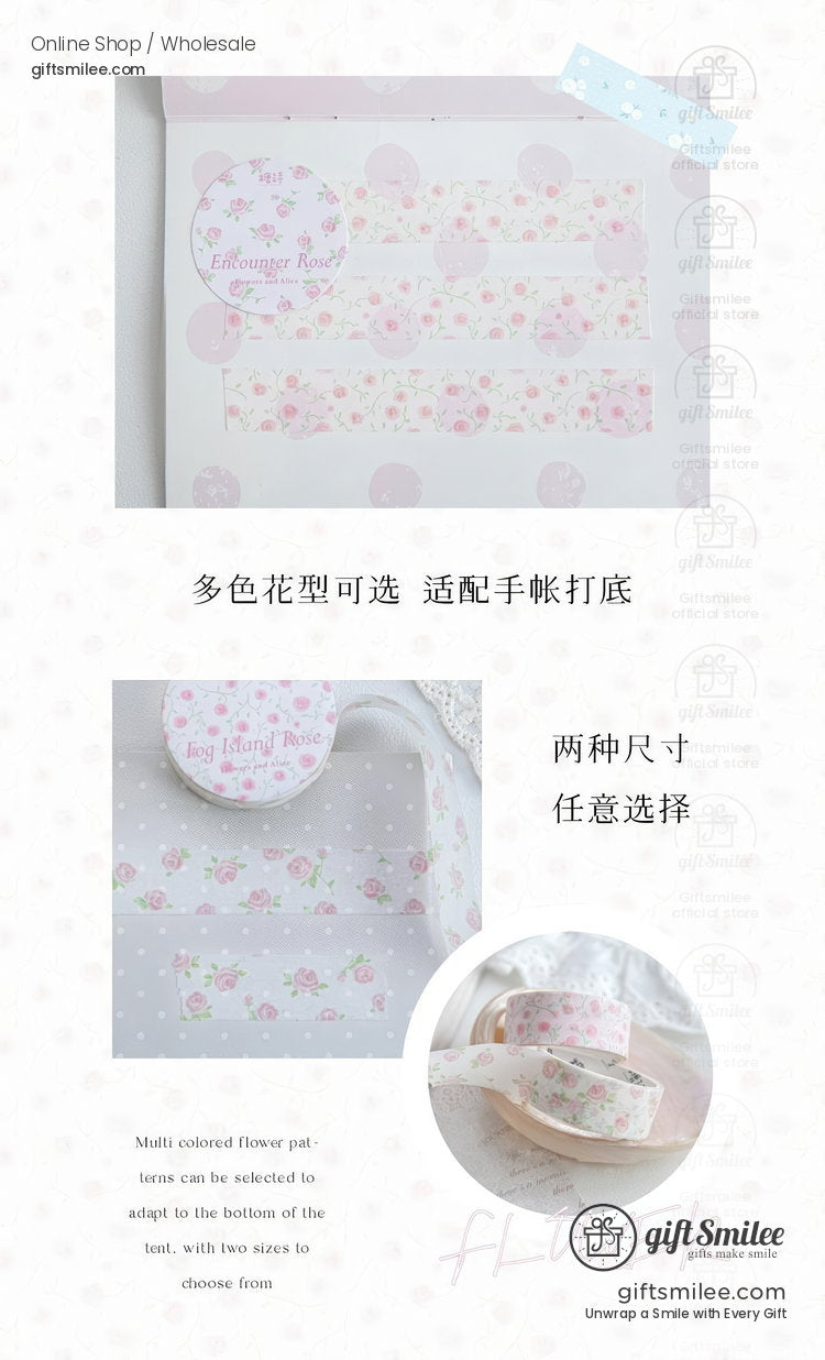 Wide Washi Floral Pastel Series Washi Tape | KS-RT-1810