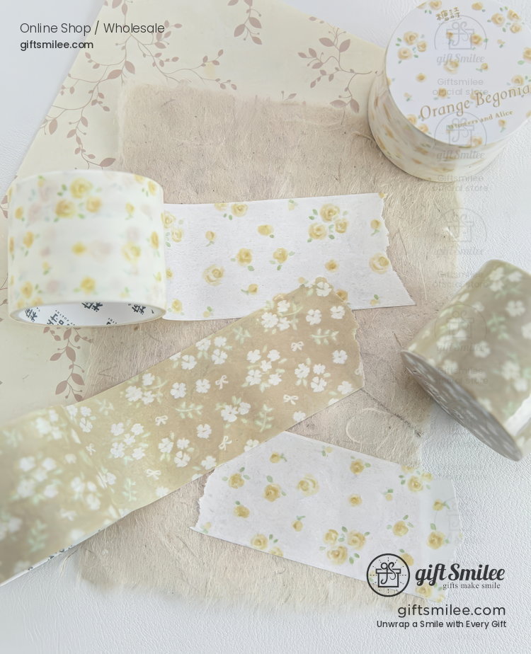 Wide Washi Floral Pastel Series Washi Tape | KS-RT-1810