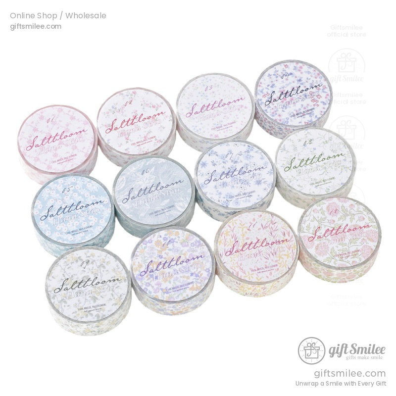 Glitter Floral Pet Translucent Wide Decorative Tape | KS-RT-1811