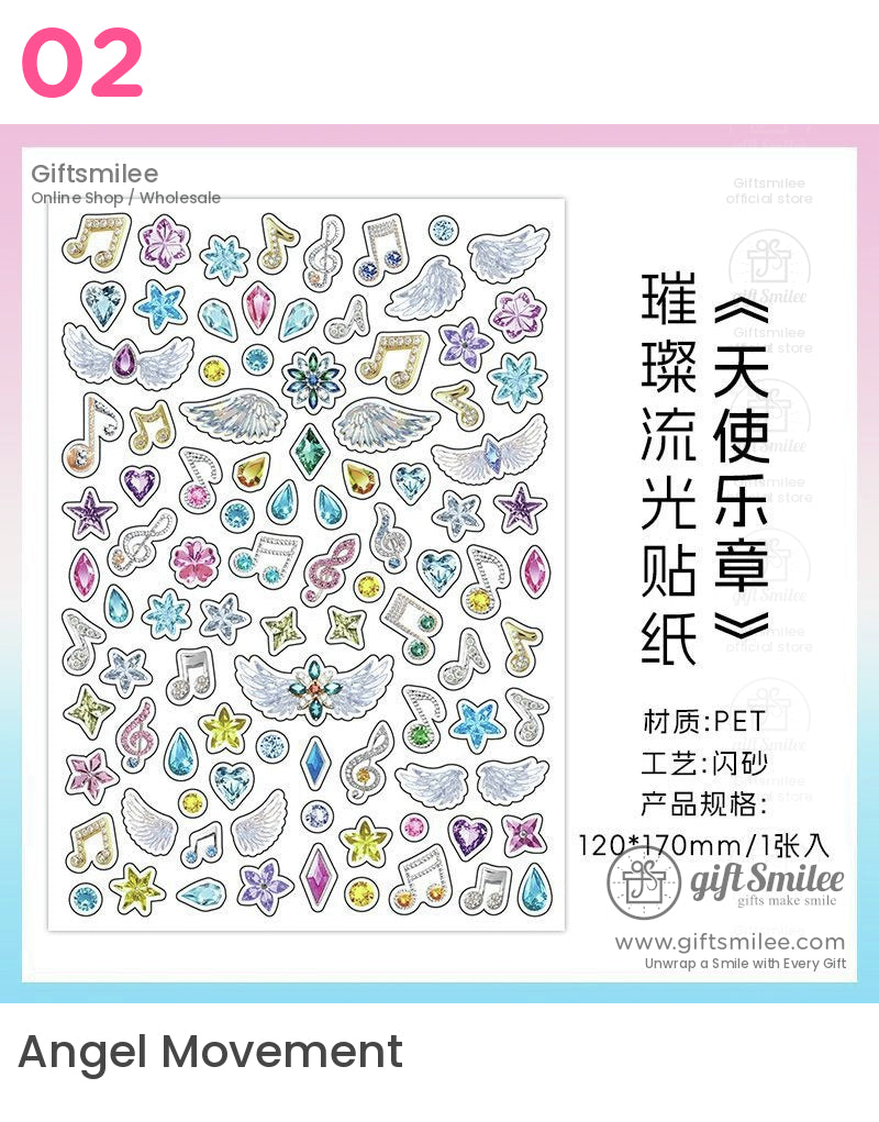 3D閃光蝴蝶和寶石貼紙，適用於剪貼簿和工藝品貼紙 | 學校工藝