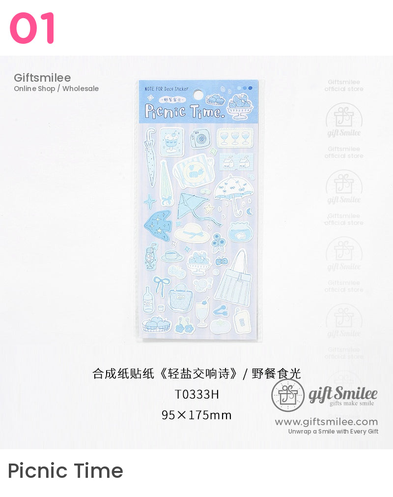 柔和美學裝飾貼紙套裝，適用於剪貼簿、日記和手工藝品貼紙 | 旅遊日記