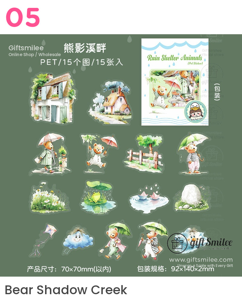 避雨動物貼紙 | 手作套件
