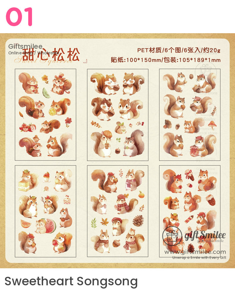 卡哇伊動物兔子熊貓狐狸熊貓貼紙 | 男友
