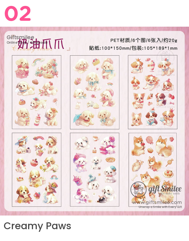 卡哇伊動物兔子熊貓狐狸熊貓貼紙 | 男友