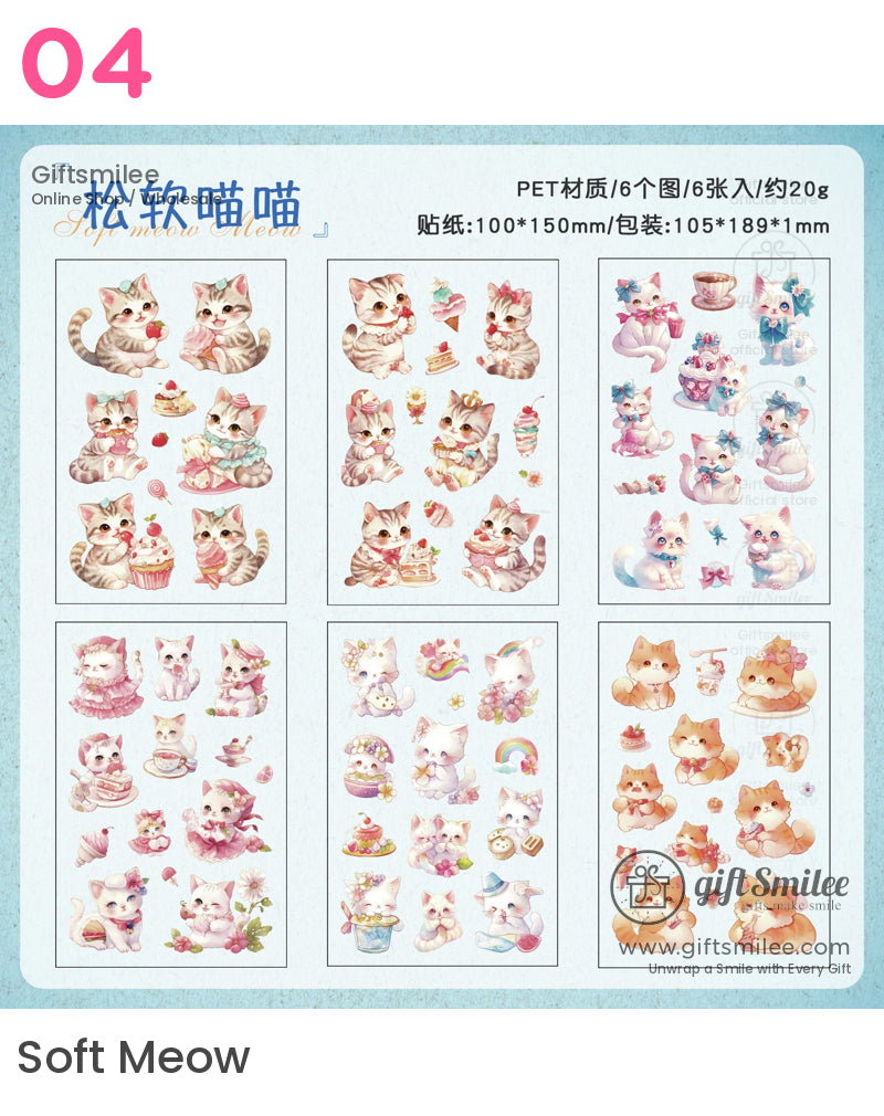 卡哇伊動物兔子熊貓狐狸熊貓貼紙 | 男友