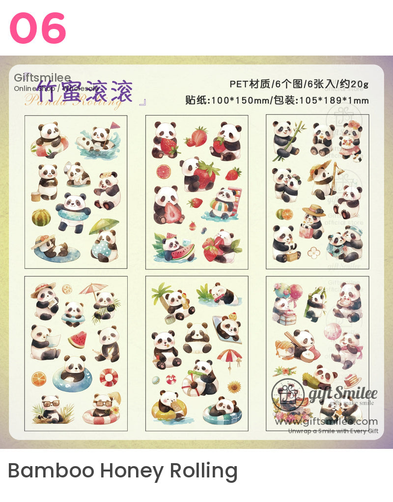 卡哇伊動物兔子熊貓狐狸熊貓貼紙 | 男友