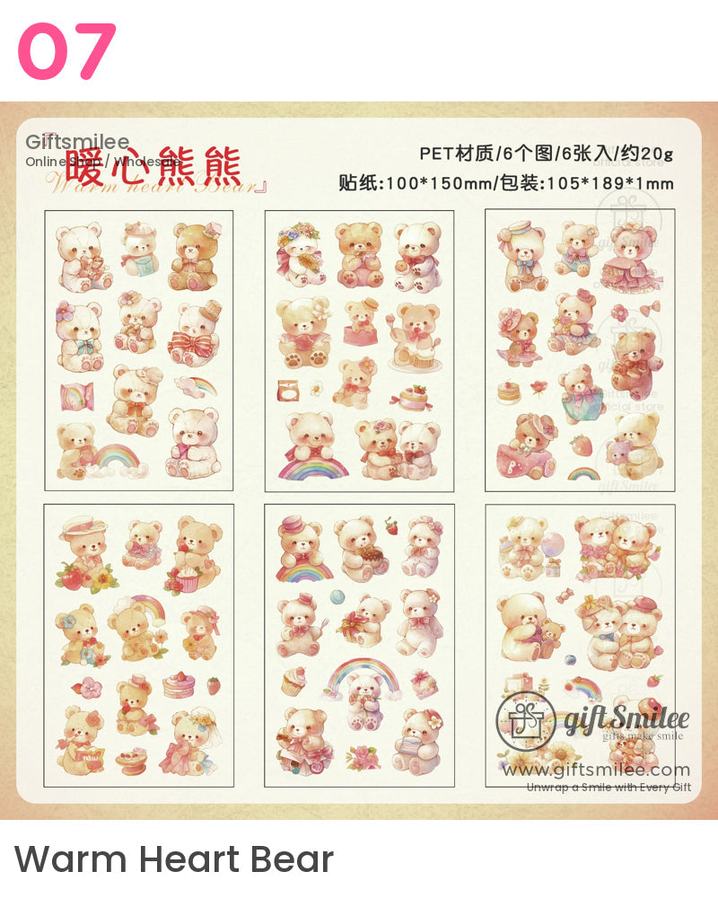 卡哇伊動物兔子熊貓狐狸熊貓貼紙 | 男友