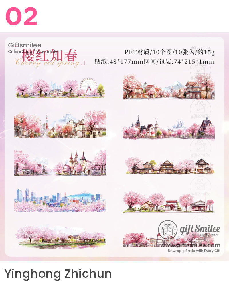 風景貼紙包 | 和紙貼花