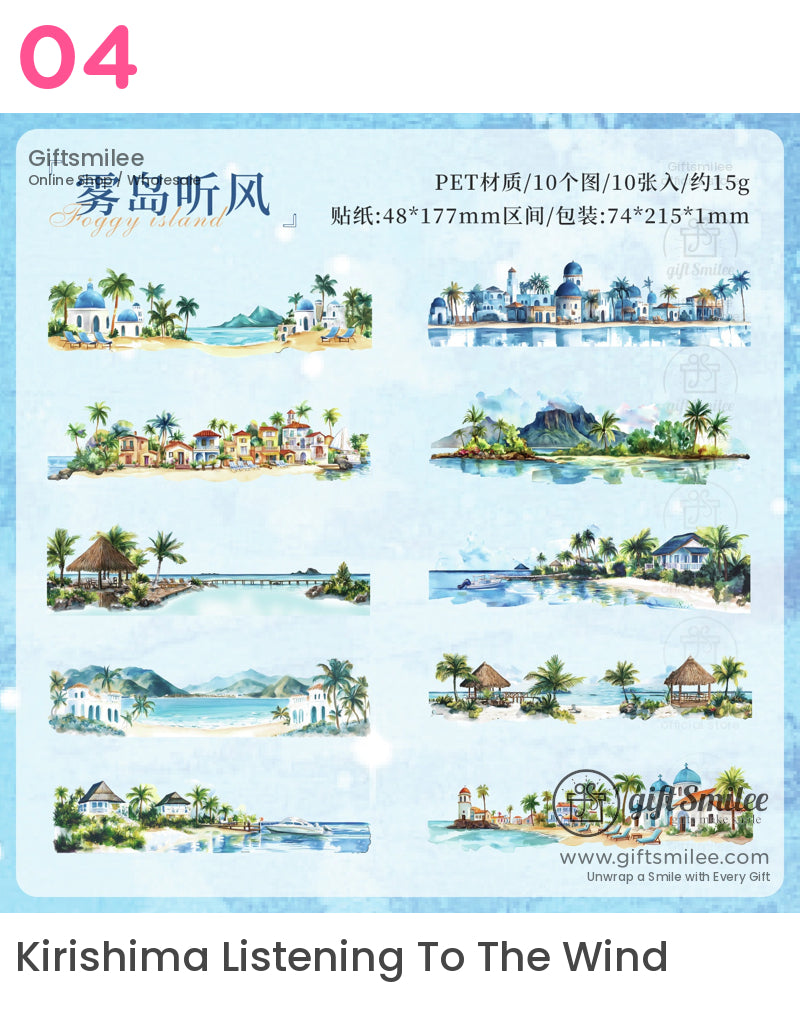 風景貼紙包 | 和紙貼花