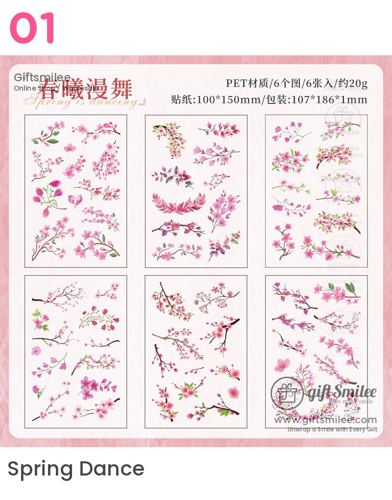 季節性花卉貼紙 | erin condren 