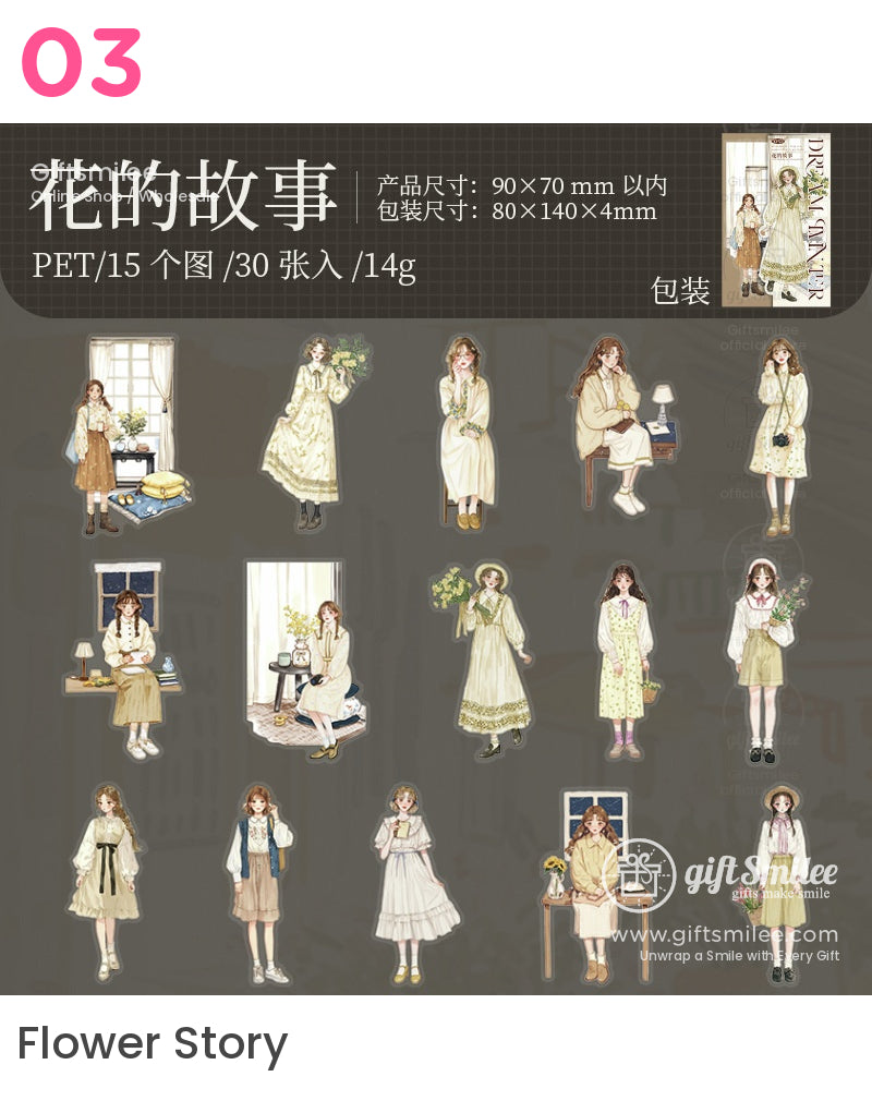 夢幻女孩貼紙包 | 韓語短語