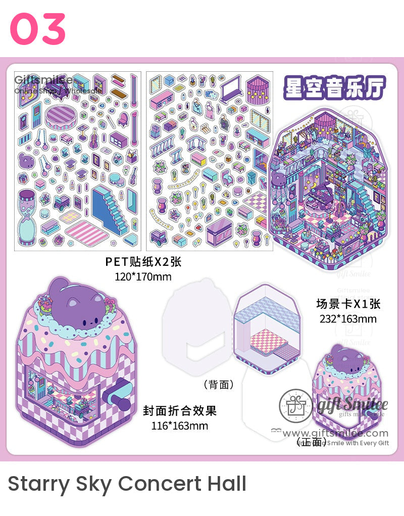 3D 卡哇伊立體微型貼紙 | KS-SA-3965 