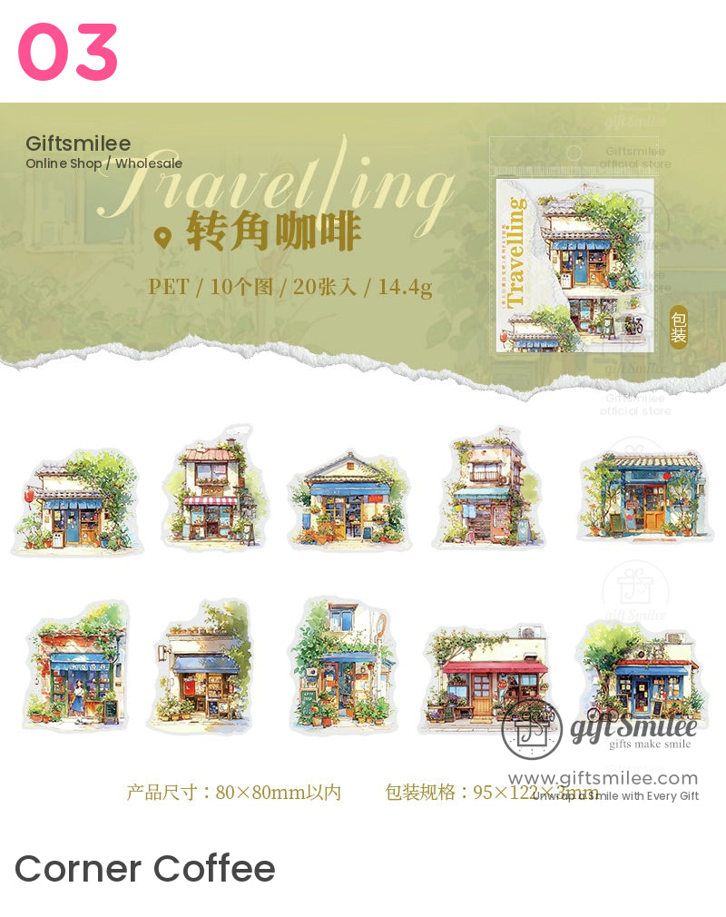 水彩旅行主題貼紙 | KS-SA-3971 