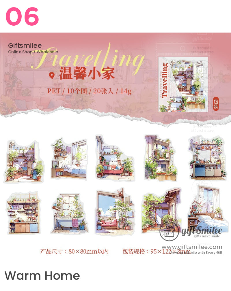水彩旅行主題貼紙 | KS-SA-3971 