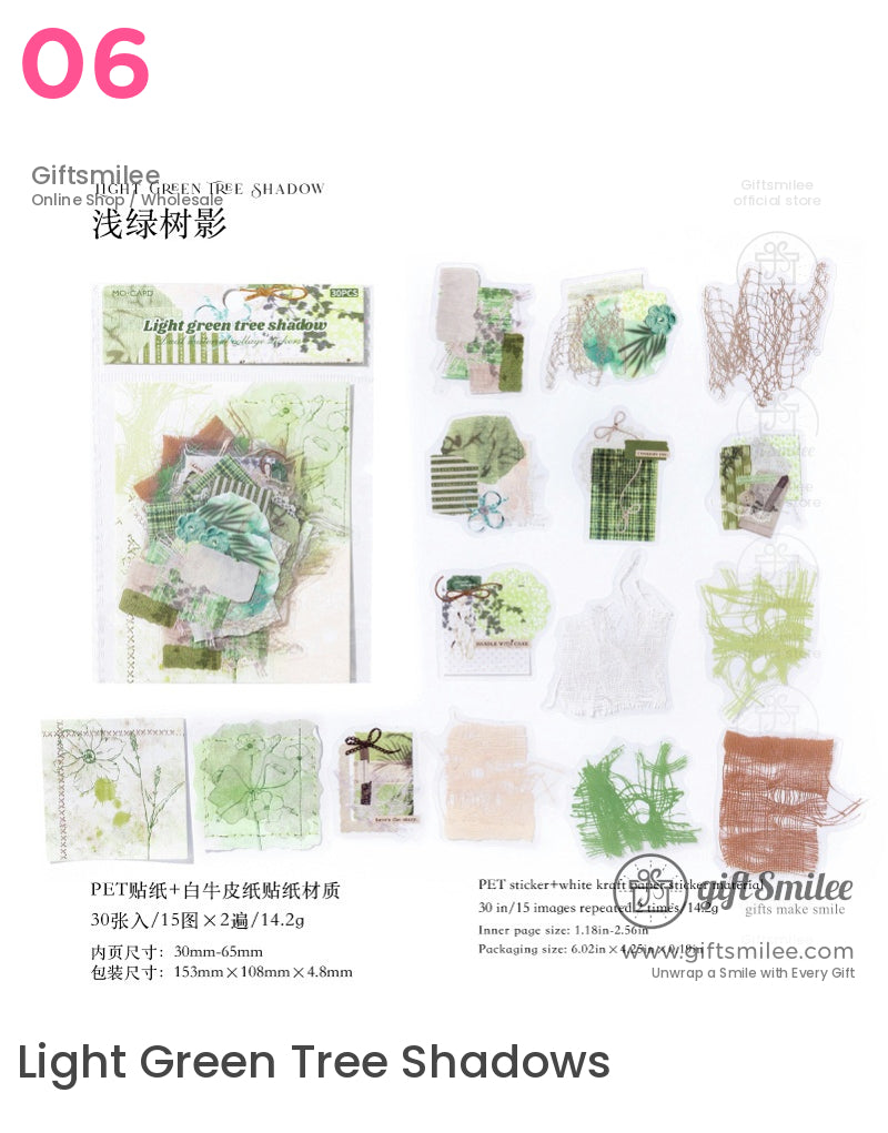 復古剪貼簿 C 花卉織物貼紙包 | KS-SA-3988